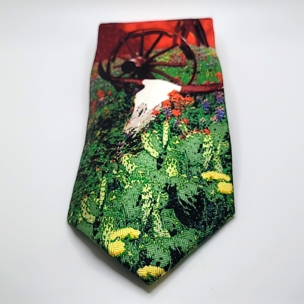 100% Silk Texas Cactus Blossoms 1997 Men's Tie Vintage - Picture 2 of 8